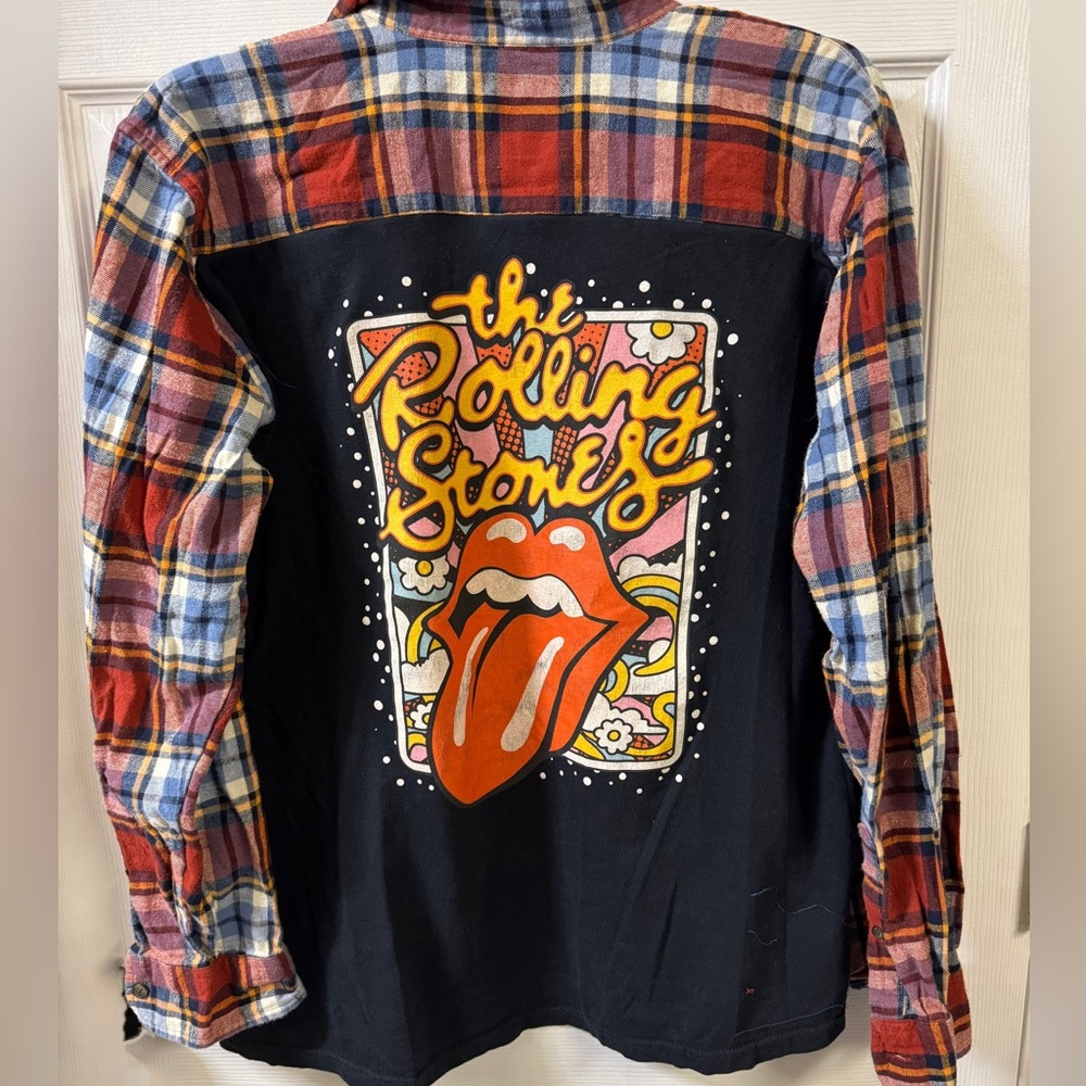 Handmade Rolling Stones flannel